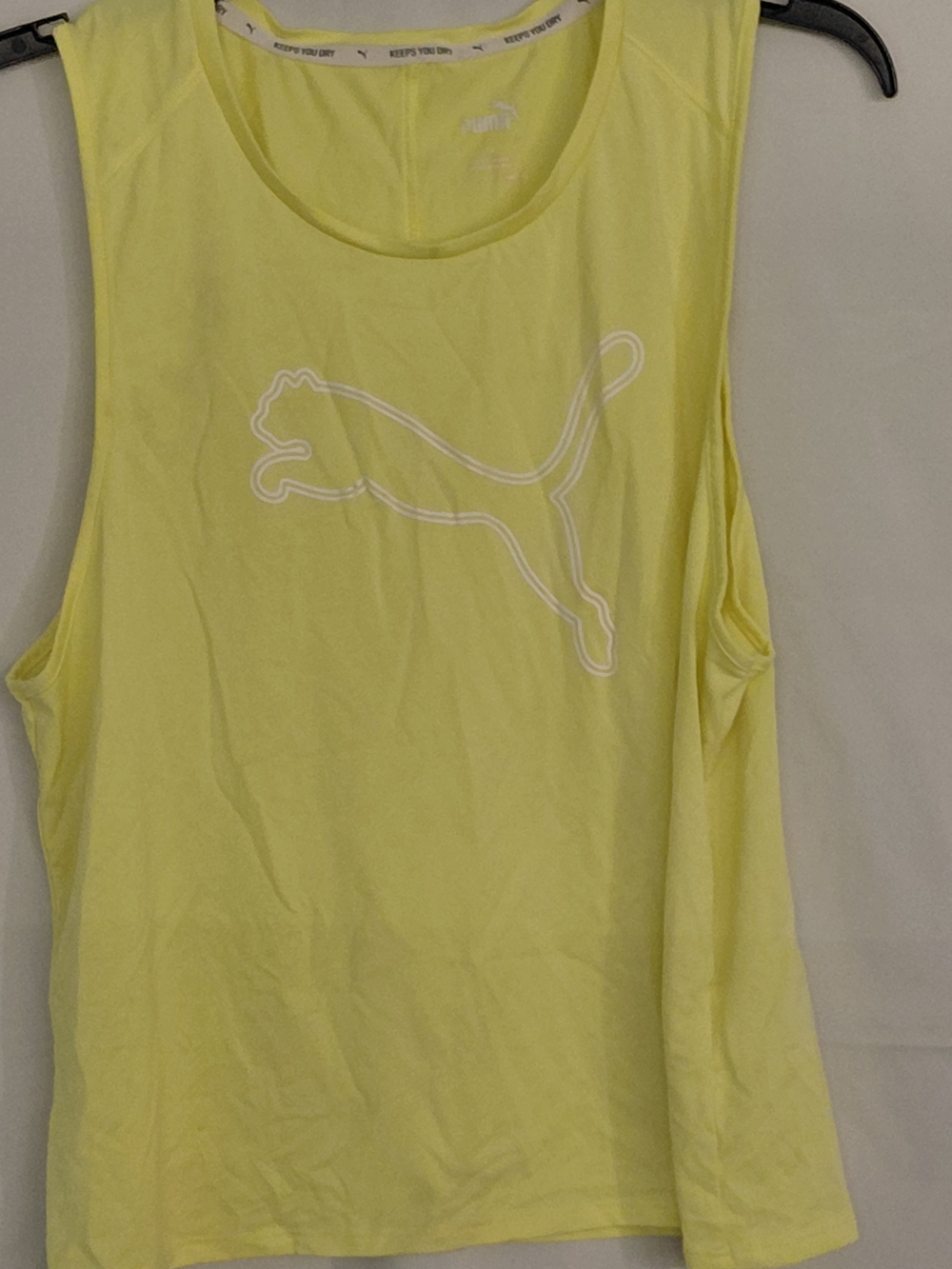 Puma Women's Neon Yellow Sleeveless Athletic Tank XL